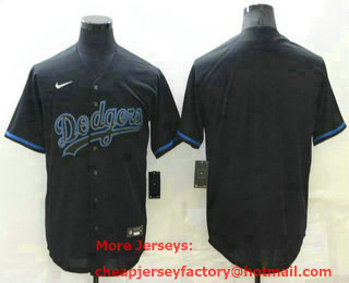 Men's Los Angeles Dodgers Blank Lights Out Black Fashion Stitched MLB Cool Base Nike Jersey