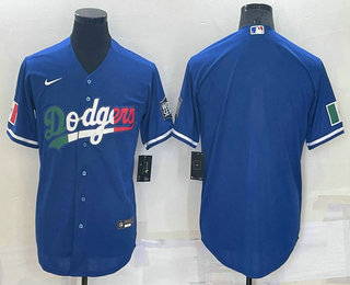 Men's Los Angeles Dodgers Blank Royal Cool Base Stitched Baseball Jersey