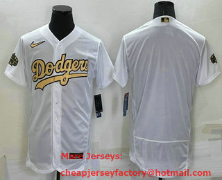 Men's Los Angeles Dodgers Blank White 2022 All Star Stitched Flex Base Nike Jersey