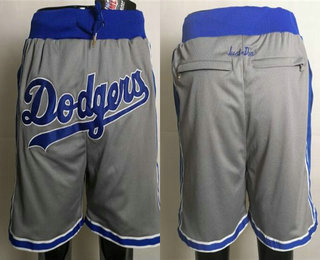 Men's Los Angeles Dodgers Gray Just Don Shorts Swingman Shorts
