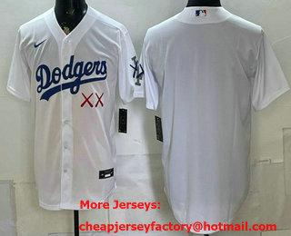 Men's Los Angeles Dodgers x KAWS White Cool Base Jersey