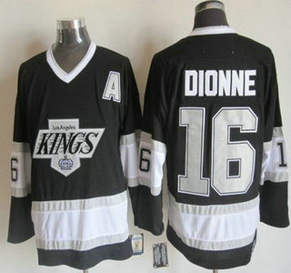 Men's Los Angeles Kings #16 Marcel Dionne 1992-93 Black CCM Vintage Throwback Jersey