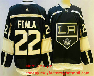Men's Los Angeles Kings #22 Kevin Fiala Black Stitched NHL Jersey