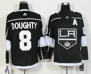 Men's Los Angeles Kings #8 Drew Doughty Black 2017-2018 Hockey Stitched NHL Jersey