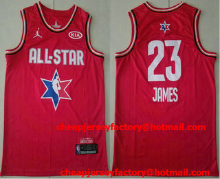 Men's Los Angeles Lakers #23 LeBron James Red Jordan Brand 2020 All-Star Game Swingman Stitched NBA Jersey