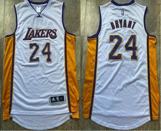 Men's Los Angeles Lakers #24 Kobe Bryant White Revolution 30 Christmas AU Jersey