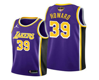 Men's Los Angeles Lakers #39 Dwight Howard 2020 Purple Finals Stitched NBA Jersey