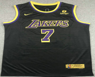 Men's Los Angeles Lakers #7 Carmelo Anthony Black Nike Swingman 2022 Earned Edition Stitched Jersey With NEW Sponsor