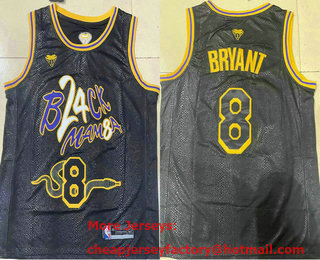 Men's Los Angeles Lakers #8 Kobe Bryant Black Mamba Nike City Edition Stitched Jersey