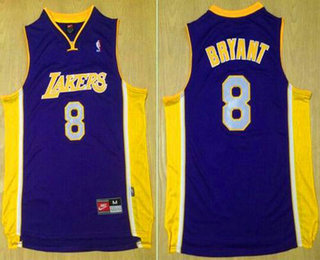 Men's Los Angeles Lakers #8 Kobe Bryant Purple Nike Throwback Jersey