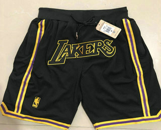 Men's Los Angeles Lakers Black 2020 Nike City Edition Just Don Shorts AU Shorts