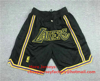 Men's Los Angeles Lakers Black 2020 Nike City Edition Just Don Shorts Swingman Shorts