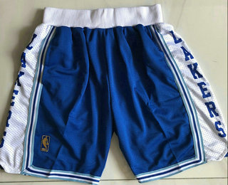 Men's Los Angeles Lakers Blue Just Don AU Throwback Shorts 001