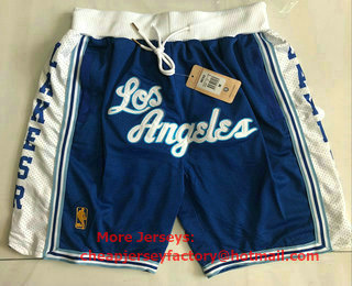 Men's Los Angeles Lakers Blue Just Don AU Throwback Shorts