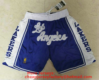 Men's Los Angeles Lakers Blue Just Don Swingman Throwback Shorts