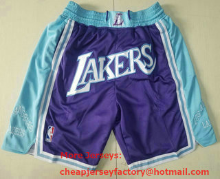 Men's Los Angeles Lakers Purple Just Don 2022 Nike City Edition Stitched Swingman Shorts
