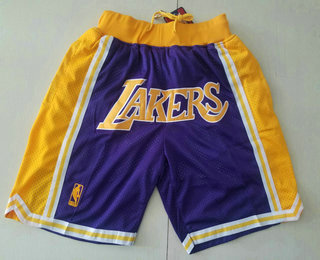 Men's Los Angeles Lakers Purple Just Don Shorts Swingman Shorts
