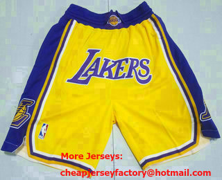 Men's Los Angeles Lakers Yellow Just Don Shorts