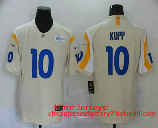 Men's Los Angeles Rams #10 Cooper Kupp Cream 2020 NEW Vapor Untouchable Stitched NFL Nike Limited Jersey