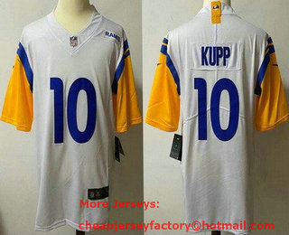 Men's Los Angeles Rams #10 Cooper Kupp White 2021 NEW Vapor Untouchable Stitched NFL Nike Limited Jersey
