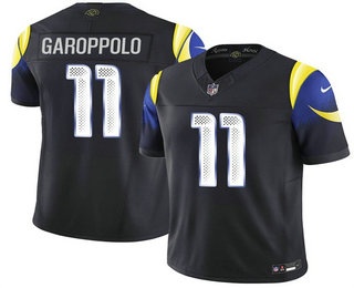 Men's Los Angeles Rams #11 Jimmy Garoppolo Limited Black Rivalries FUSE Vapor Jersey