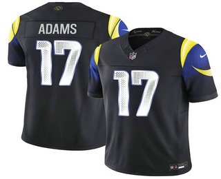 Men's Los Angeles Rams #17 Davante Adams Limited Black Rivalries FUSE Vapor Jersey