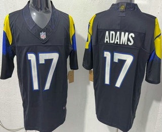 Men's Los Angeles Rams #17 Davante Adams Limited Navy Rivalries FUSE Vapor Jersey