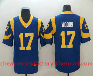 Men's Los Angeles Rams #17 Robert Woods Royal Blue 2017 Vapor Untouchable Stitched NFL Nike Limited Jersey