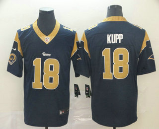 Men's Los Angeles Rams #18 Cooper Kupp Navy Blue 2017 Vapor Untouchable Stitched NFL Nike Limited Jersey