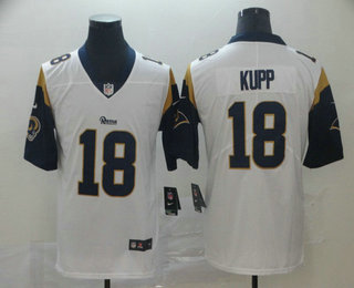 Men's Los Angeles Rams #18 Cooper Kupp White 2017 Vapor Untouchable Stitched NFL Nike Limited Jersey