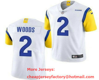 Men's Los Angeles Rams #2 Robert Woods Limited White Alternate Vapor Jersey