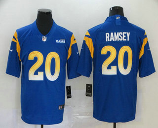 Men's Jacksonville Jaguars #20 Jalen Ramsey Royal Blue 2020 NEW Vapor Untouchable Stitched NFL Nike Limited Jersey