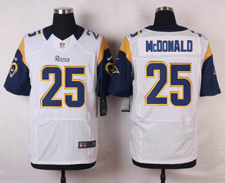 Men's Los Angeles Rams #25 T. J. McDonald White Road NFL Nike Elite Jersey