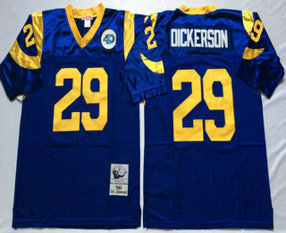 Men's Los Angeles Rams #29 Eric Dickerson Light Blue Throwback Jersey by Mitchell & Ness