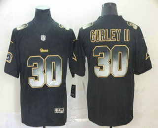 Men's Los Angeles Rams #30 Todd Gurley II Black 2019 Vapor Smoke Fashion Stitched NFL Nike Limited Jersey
