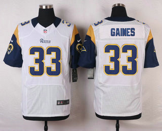 Men's Los Angeles Rams #33 E.J. Gaines White Road NFL Nike Elite Jersey