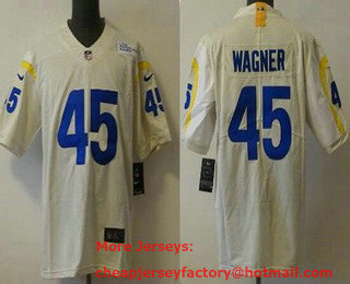 Men's Los Angeles Rams #45 Bobby Wagner 2021 Cream Vapor Untouchable Limited Stitched Jersey