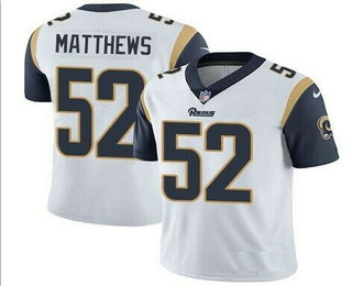 Men's Los Angeles Rams #52 Clay Matthews White 2017 Vapor Untouchable Stitched NFL Nike Limited Jersey
