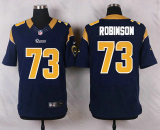 Men's Los Angeles Rams #73 Greg Robinson Navy Blue Team Color NFL Nike Elite Jersey