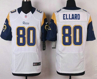 Men's Los Angeles Rams #80 Henry Ellard White Retired Player NFL Nike Elite Jersey