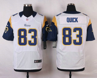 Men's Los Angeles Rams #83 Brian Quick White Road NFL Nike Elite Jersey