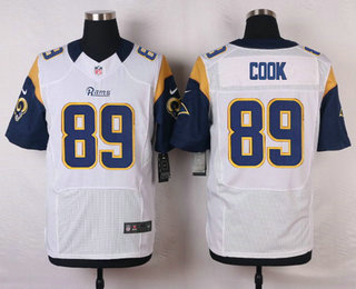 Men's Los Angeles Rams #89 Jared Cook White Road NFL Nike Elite Jersey