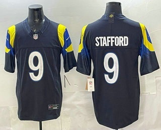Men's Los Angeles Rams #9 Matthew Stafford Limited Black Rivalries FUSE Vapor Jersey