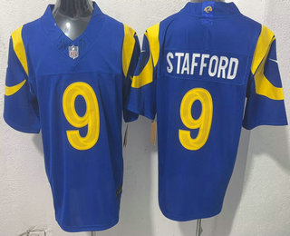 Men's Los Angeles Rams #9 Matthew Stafford Limited Blue FUSE Vapor Jersey