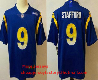 Men's Los Angeles Rams #9 Matthew Stafford Limited Royal Vapor Untouchable Jersey