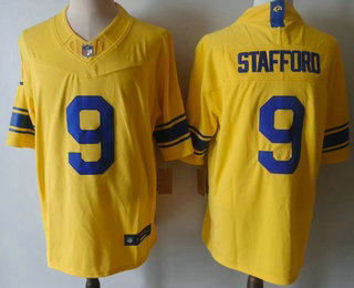 Men's Los Angeles Rams #9 Matthew Stafford Limited Yellow FUSE 2026 Vapor Jersey