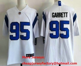 Men's Los Angeles Rams #95 Myles Garrett Limited White 2026 Vapor Jersey