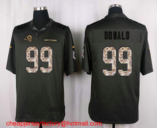 Men's Los Angeles Rams #99 Aaron Donald Black Anthracite 2016 Salute To Service Stitched NFL Nike Limited Jersey