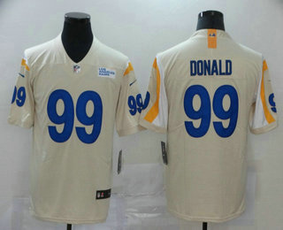 Men's Los Angeles Rams #99 Aaron Donald Cream 2020 NEW Vapor Untouchable Stitched NFL Nike Limited Jersey