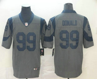 Men's Los Angeles Rams #99 Aaron Donald Gray 2019 Inverted Legend Printed NFL Nike Limited Jersey